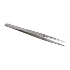 Value Collection - 5-11/16" OAL Diamond Tweezers - Medium Point - Industrial Tool & Supply