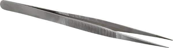 Value Collection - 5-11/16" OAL Diamond Tweezers - Fine Point - Industrial Tool & Supply
