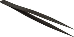 Value Collection - 5-11/16" OAL Diamond Tweezers - Fine Point - Industrial Tool & Supply