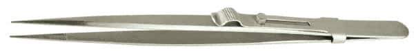 Value Collection - 5-1/2" OAL Diamond Tweezers - Medium Point - Industrial Tool & Supply