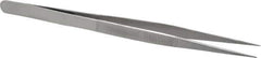 Value Collection - 6-13/32" OAL Diamond Tweezers - Fine Point - Industrial Tool & Supply
