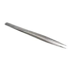 Value Collection - 6-13/32" OAL Diamond Tweezers - Medium Point - Industrial Tool & Supply