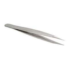Value Collection - 4-3/4" OAL OO-SS Precision Tweezers - Very Strong, Heavy Tip & Shank - Industrial Tool & Supply