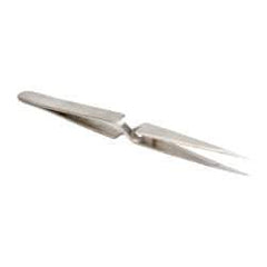 Value Collection - 4-3/4" OAL N1 Reverse Action Tweezers - Fine Point - Industrial Tool & Supply