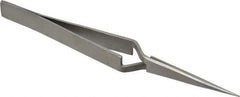 Value Collection - 4-7/8" OAL NAA Reverse Action Tweezers - Long & Strong Point - Industrial Tool & Supply