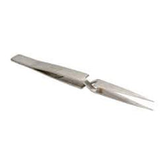 Value Collection - 4-7/8" OAL NAA Reverse Action Tweezers - Long & Strong Point - Industrial Tool & Supply