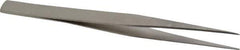 Value Collection - 4-1/4" OAL Assembly Tweezers - Thin, Fine, Light Point - Industrial Tool & Supply