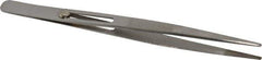 Value Collection - 5-3/4" OAL Assembly Tweezers - Slide Locking Broad Point, Serrated Body/Tip - Industrial Tool & Supply