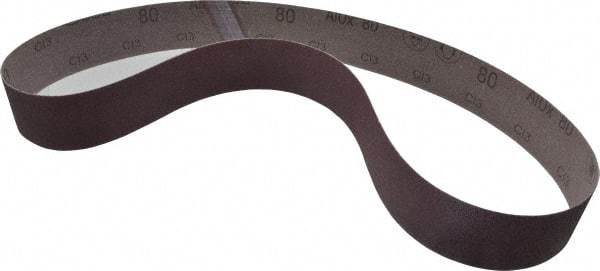 3M - 2" Wide x 48" OAL, 80 Grit, Aluminum Oxide Abrasive Belt - Aluminum Oxide, Medium, Coated, X Weighted Cloth Backing, Series 341D - Industrial Tool & Supply