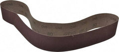 3M - 2-1/2" Wide x 48" OAL, 80 Grit, Aluminum Oxide Abrasive Belt - Aluminum Oxide, Medium, Coated, X Weighted Cloth Backing, Series 341D - Industrial Tool & Supply