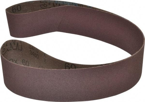 3M - 2-1/2" Wide x 48" OAL, 60 Grit, Aluminum Oxide Abrasive Belt - Aluminum Oxide, Medium, Coated, X Weighted Cloth Backing, Series 341D - Industrial Tool & Supply