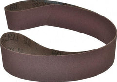 3M - 2-1/2" Wide x 48" OAL, 60 Grit, Aluminum Oxide Abrasive Belt - Aluminum Oxide, Medium, Coated, X Weighted Cloth Backing, Series 341D - Industrial Tool & Supply