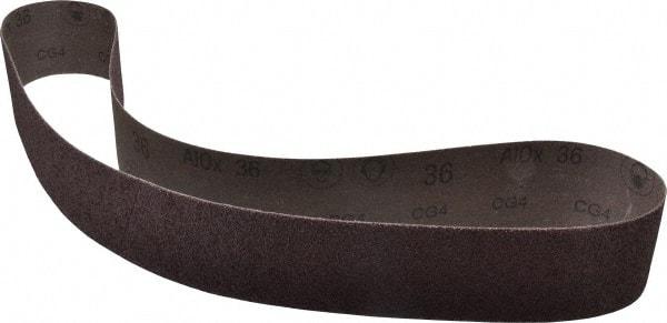 3M - 2-1/2" Wide x 48" OAL, 36 Grit, Aluminum Oxide Abrasive Belt - Aluminum Oxide, Very Coarse, Coated, X Weighted Cloth Backing, Series 341D - Industrial Tool & Supply
