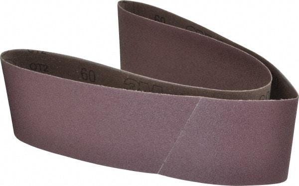 3M - 4" Wide x 48" OAL, 60 Grit, Aluminum Oxide Abrasive Belt - Aluminum Oxide, Medium, Coated, X Weighted Cloth Backing, Series 341D - Industrial Tool & Supply