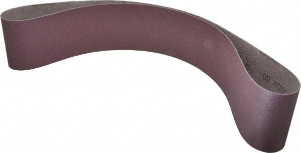 3M - 4" Wide x 54" OAL, 80 Grit, Aluminum Oxide Abrasive Belt - Aluminum Oxide, Medium, Coated, X Weighted Cloth Backing, Series 341D - Industrial Tool & Supply