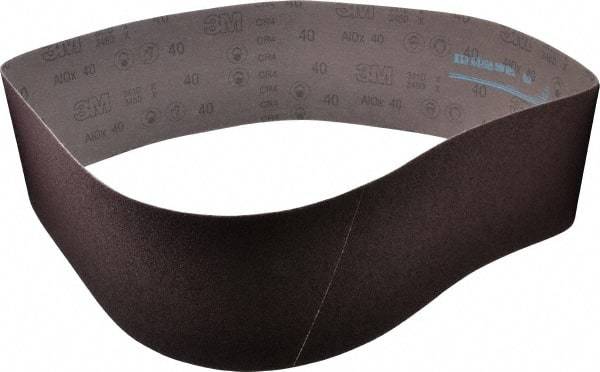 3M - 6" Wide x 60" OAL, 40 Grit, Aluminum Oxide Abrasive Belt - Aluminum Oxide, Coarse, Coated, X Weighted Cloth Backing, Series 341D - Industrial Tool & Supply