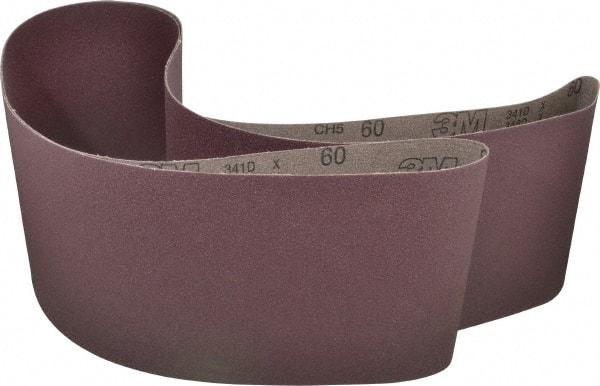 3M - 8" Wide x 107" OAL, 60 Grit, Aluminum Oxide Abrasive Belt - Aluminum Oxide, Medium, Coated, X Weighted Cloth Backing, Series 341D - Industrial Tool & Supply