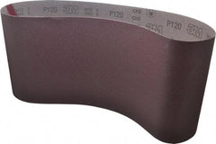 3M - 9" Wide x 48" OAL, 120 Grit, Aluminum Oxide Abrasive Belt - Aluminum Oxide, Fine, Coated, X Weighted Cloth Backing, Series 341D - Industrial Tool & Supply