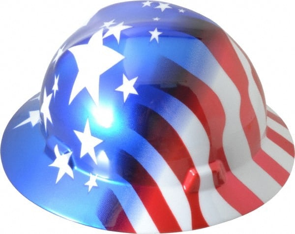 Hard Hat: Impact Resistant, Type 1, Class E, 8-Point Suspension Polyethylene, Slotted