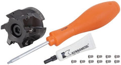 Kennametal - 50mm Cut Diam, 22mm Arbor Hole Diam, Indexable Square-Shoulder Face Mill - Industrial Tool & Supply