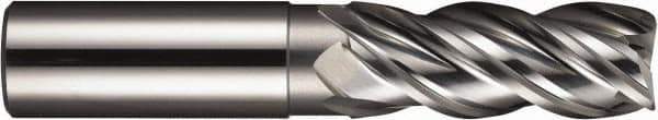 SGS - 1/2", 4 Flute, Single End, Solid Carbide, 0.01" Corner Radius End Mill - 3-1/4" OAL, Right Hand Flute, 1-1/4" LOC, Right Hand Cut - Industrial Tool & Supply