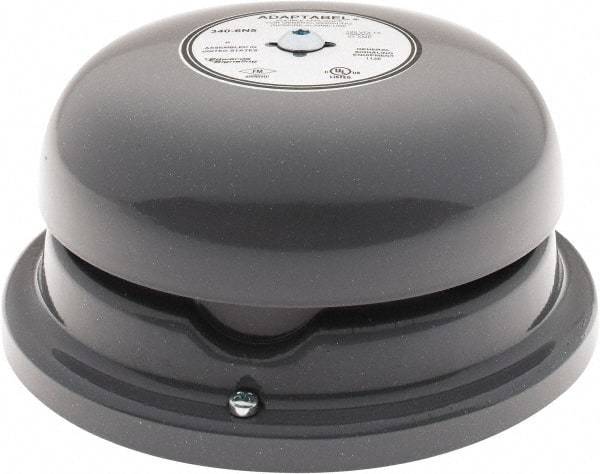 Edwards Signaling - 6" Diam, 120 VAC Bell - 0.07 Amps, 92 Decibles at 10', Vibrating, Waterproof - Industrial Tool & Supply