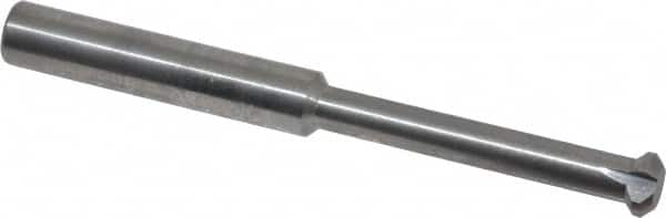 Accupro - 1/4" Cutter Head Diam, 1/32" Flat Width, 2-1/2" OAL, Solid Carbide, Single Right Hand Back Chamfer - Industrial Tool & Supply