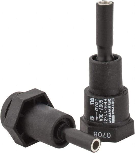 Ferraz Shawmut - 1 Pole, 600 VAC/VDC, 30 Amp, Inline Fuse Holder - Compatible with CC Class, 1-1/2 Inch Long x 1 Inch Wide and 13/32 Inch Diameter Fuse - Industrial Tool & Supply