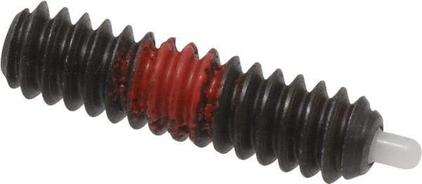 Gibraltar - 6-32, 17/32" Thread Length, 1/16" Plunger Projection, Steel Threaded Spring Plunger - 0.045" Max Plunger Diam, 17/32" Plunger Length, 0.5 Lb Init End Force, 1.5 Lb Final End Force, 1/16" Hex - Industrial Tool & Supply