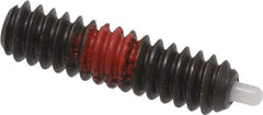 Gibraltar - 6-32, 17/32" Thread Length, 1/16" Plunger Projection, Steel Threaded Spring Plunger - 0.045" Max Plunger Diam, 17/32" Plunger Length, 0.5 Lb Init End Force, 1.5 Lb Final End Force, 1/16" Hex - Industrial Tool & Supply