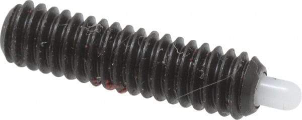 Gibraltar - 8-32, 5/8" Thread Length, 3/32" Plunger Projection, Steel Threaded Spring Plunger - 0.07" Max Plunger Diam, 5/8" Plunger Length, 0.7 Lb Init End Force, 2.3 Lb Final End Force, 1/16" Hex - Industrial Tool & Supply