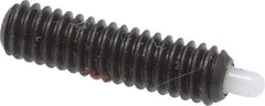 Gibraltar - 8-32, 5/8" Thread Length, 3/32" Plunger Projection, Steel Threaded Spring Plunger - 0.07" Max Plunger Diam, 5/8" Plunger Length, 0.7 Lb Init End Force, 2.3 Lb Final End Force, 1/16" Hex - Industrial Tool & Supply