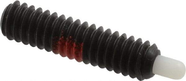 Gibraltar - 1/4-20, 1" Thread Length, 3/16" Plunger Projection, Steel Threaded Spring Plunger - 0.118" Max Plunger Diam, 1" Plunger Length, 1 Lb Init End Force, 4 Lb Final End Force, 5/64" Hex - Industrial Tool & Supply