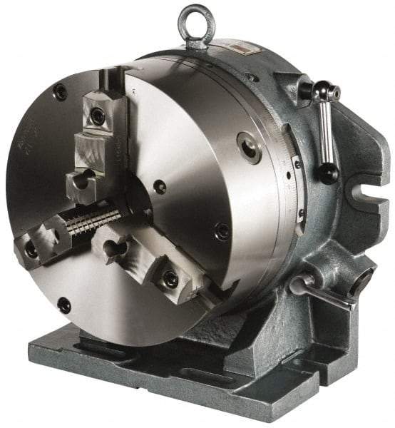 Value Collection - 24 Position, 6-1/2" Chuck, Simple Indexing Spacer - 5.12" High Centerline, 1.73" Chuck Through Hole - Industrial Tool & Supply