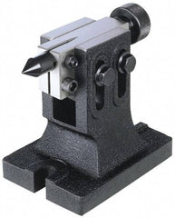 Interstate - 4" Centerline Height, Tailstock - Adjustable, Cast Iron, Use with Speed-Dex Indexing fixtures - Industrial Tool & Supply