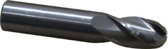 OSG - 3/8" Diam, 5/8" LOC, 4 Flute Solid Carbide Ball End Mill - Uncoated, Single End, 2" OAL, 3/8" Shank Diam, Spiral Flute - Industrial Tool & Supply