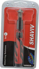 Shaviv - 3 Piece, High Speed Steel Blade, Hand Deburring Tool Set - FR Blade Holder, For Hole Edge - Industrial Tool & Supply