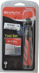 Shaviv - 4 Piece, High Speed Steel Blade, Hand Deburring Tool Set - G Blade Holder, For Slot/Keyway - Industrial Tool & Supply