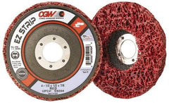 Camel Grinding Wheels - 7" Very Coarse Grade Silicon Carbide Deburring Disc - 7/8" Center Hole, Arbor Connection, Red, 7,000 Max RPM - Industrial Tool & Supply