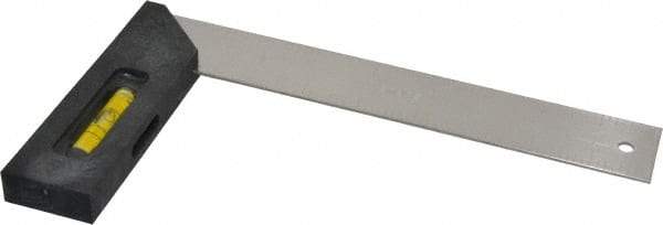Empire Level - 8" Blade Length x 1-1/2" Blade Width, 1-1/2" Base Width Plastic (Handle) & Stainless Steel Square - 1-1/2 Inch Wide Blade, 1-1/2 Inch Wide Base - Industrial Tool & Supply