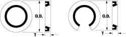 Thomson Industries - 5/8" Diam, Stainless Steel Bearing Seal for Open External Housing - 1/8" Wide x 1.129" Outside Diam - Industrial Tool & Supply