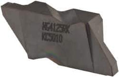 Kennametal - 4125NG K Grade KC5010, 3.18mm Cutting Width Carbide Grooving Insert - 3.81mm Max Depth of Cut, Right Hand, 0.19mm Corner Radius, TiAlN Finish - Industrial Tool & Supply