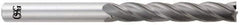OSG - 1/4", 1-1/2" LOC, 1/4" Shank Diam, 6" OAL, 4 Flute, Solid Carbide Square End Mill - Single End, Uncoated, Spiral Flute, 30° Helix, Centercutting, Right Hand Cut, Right Hand Flute, Series 484 - Industrial Tool & Supply