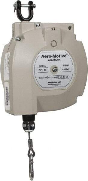 Aero-Motive - 13 Lb Load Capacity, 6.6' Travel Distance, Tool Balancer - Steel Cable, High Impact Composite Housing, Locking Mechanism - Industrial Tool & Supply