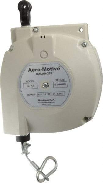 Aero-Motive - 13 Lb Load Capacity, 6.6' Travel Distance, Tool Balancer - Steel Cable, High Impact Composite Housing, Locking Mechanism - Industrial Tool & Supply