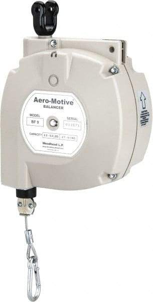 Aero-Motive - 9 Lb Load Capacity, 6.6' Travel Distance, Tool Balancer - Steel Cable, High Impact Composite Housing, Locking Mechanism - Industrial Tool & Supply