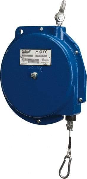 Aero-Motive - 15 Lb Load Capacity, 8' Travel Distance, Tool Balancer - Steel Cable, Cast Aluminum Housing, Tension Adjustment, Locking Mechanism - Industrial Tool & Supply