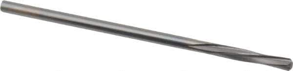Magafor - 5/64" Solid Carbide 4 Flute Chucking Reamer - Spiral Flute, 0.078" Straight Shank, 7/16" Flute Length, 1-31/32" OAL - Industrial Tool & Supply