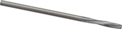 Magafor - #43 Solid Carbide 4 Flute Chucking Reamer - Spiral Flute, 0.089" Straight Shank, 7/16" Flute Length, 1-31/32" OAL - Industrial Tool & Supply