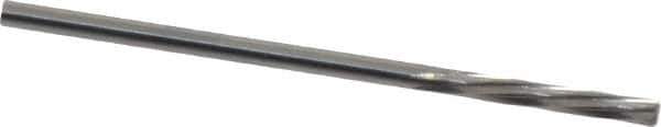 Magafor - 2.3597mm Solid Carbide 4 Flute Chucking Reamer - Spiral Flute, 0.0929" Straight Shank, 7/16" Flute Length, 1-31/32" OAL - Industrial Tool & Supply
